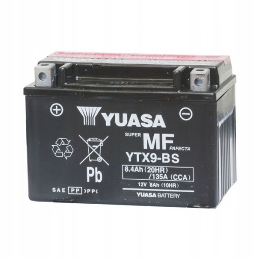 YTX9-BS - Мотоциклетный аккумулятор Yuasa YTX9-BS 8,4 Ач 135 А