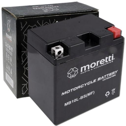 30573 - Гелевый мотоциклетный аккумулятор MORETTI MB10L-BS 11 Ач YB10L-BS