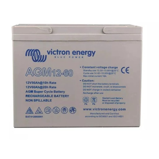 BAT412550084 - Свинцово-кислотная батарея Victron Energy Deep Cycle, AGM, 12 В, 60 Ач