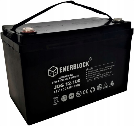 JDG12-100 - AGM ENERBLOCK гелевая батарея 12V 100ah кемпер яхта фотоэлектрическая