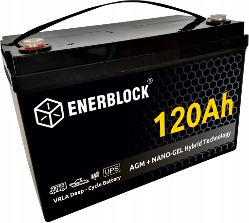 JDG12-120 - Аккумуляторная батарея enerblock 12V 120AH AGM JDG12-120