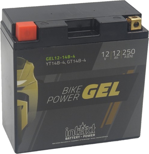 GEL12-14B-4 - Гелевая батарея INTACT 12AH 250A YT14B-BS мощная !! YAMAHA FJR 1300