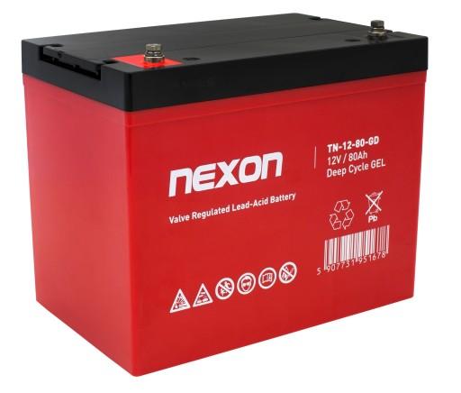 Гелевый аккумулятор Nexon TN-GEL 12В 80Ач длительный срок службы (12л) - глубокий разряд