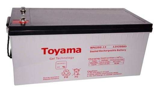 Гелевый аккумулятор Toyama NPG 200 12 В 200 Ач