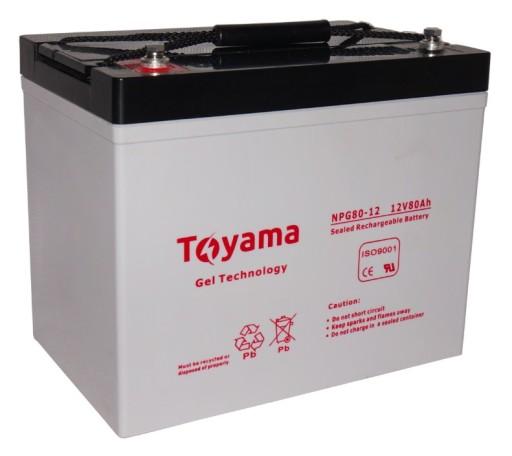 Гелевый аккумулятор Toyama NPG 80 12 В 80 Ач