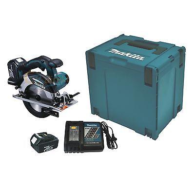 Акумуляторна циркулярна пила 165мм, 18V Li-ion 2x5.0Ah Makita [DHS630RTJ]