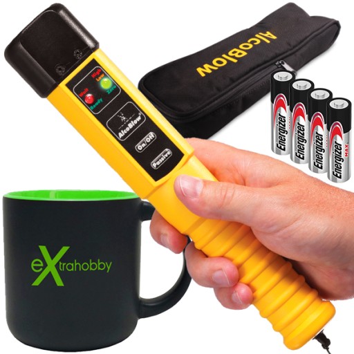 AlcoBlow ПРОФЕССИОНАЛЬНЫЙ ПОЛИЦЕЙСКИЙ БЕЗРУЧНЫЙ ДУТОЛАЙЗЕР ПРОКРЫТЫЙ + КРЫШКА