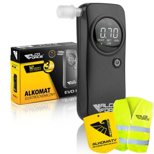Алкотестер AlcoForce EVO-1 + калибровка + мундштуки