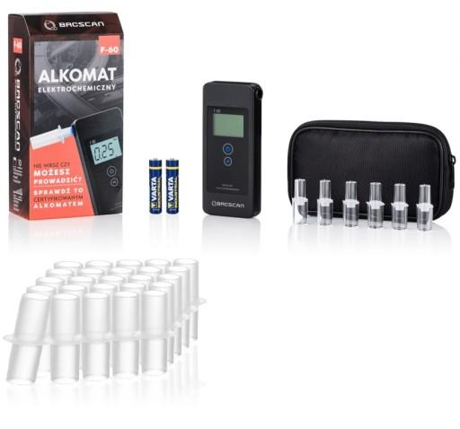 Алкотестер BACSCAN F60 PRO + чехол + мундштуки 25