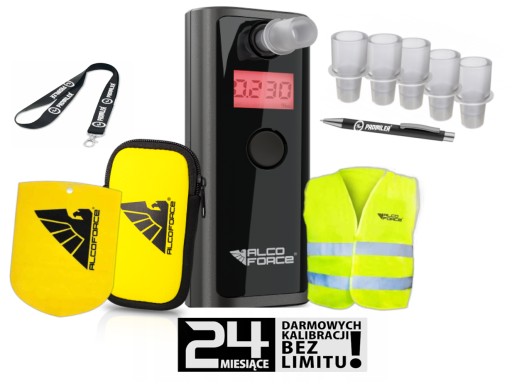 Електрохімічний алкотестер AlcoForce DETECTOR + 2 роки калібрування, 10x мундштук