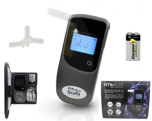 Fitalco графит алкотестер + 3 года калибровки + мундштуки