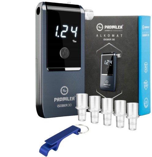 Алкотестер PROMILER iSober 30 Калибровка в день отгрузки + футляр и мундштуки
