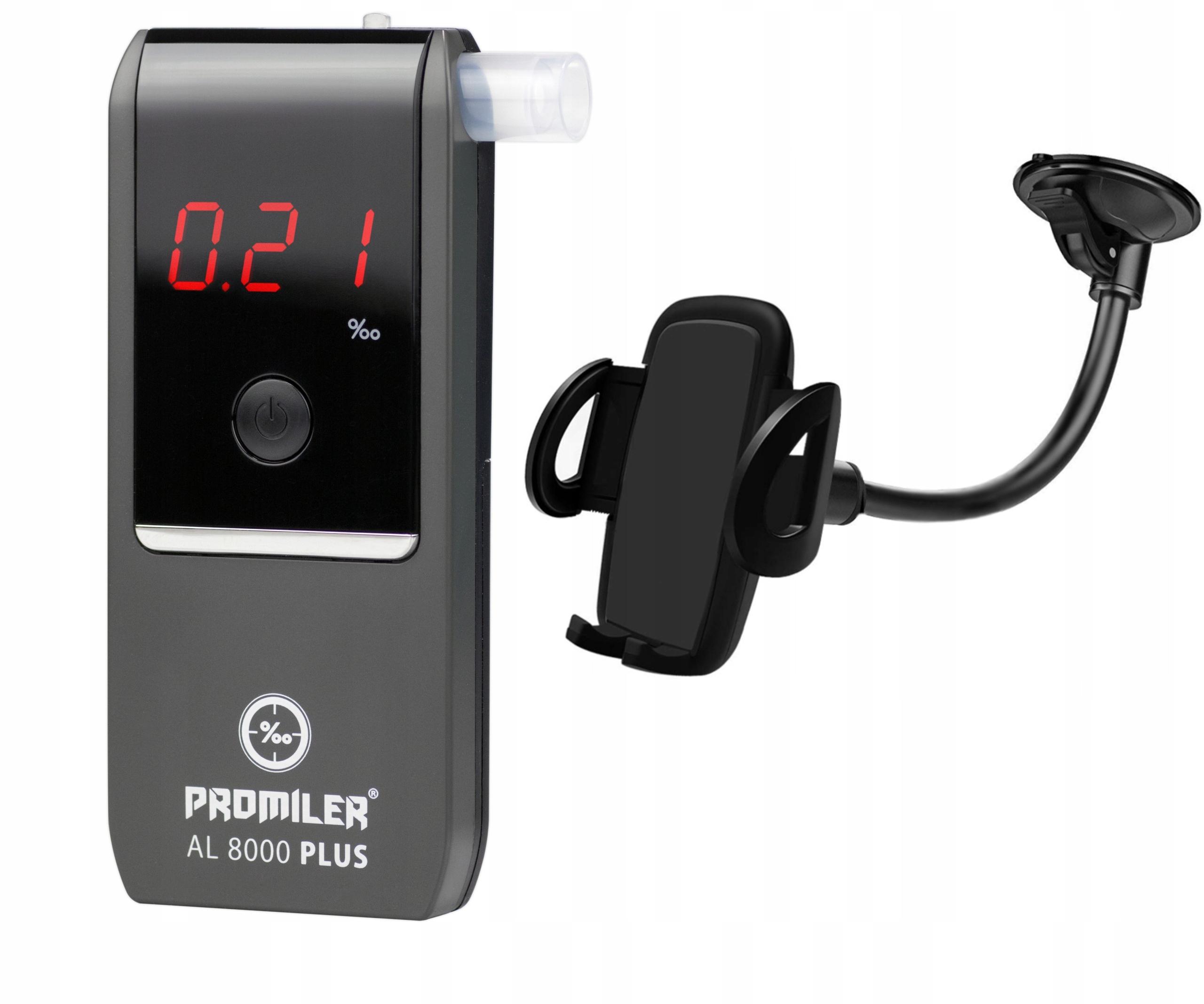 Алкотестер Promiler AL8000 PLUS + держатель для телефона