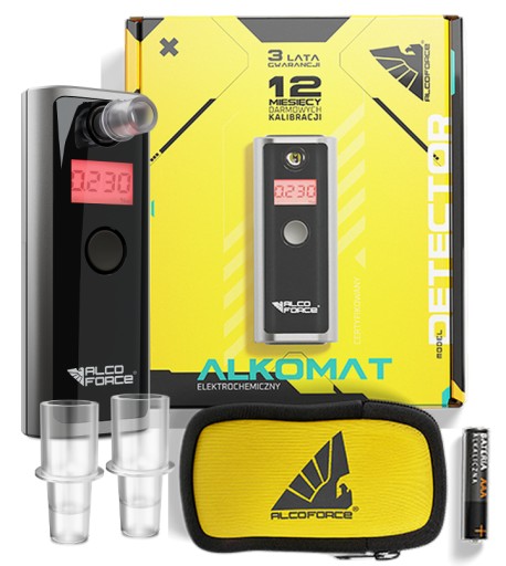 Електрохімічний алкотестер AlcoForce DETECTOR + 1 рік необмеженого калібрування