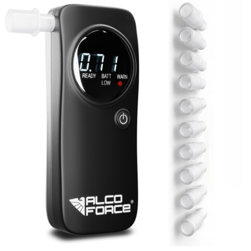Електрохімічний алкотестер AlcoForce EVO-1 + 10 мундштуків + калібрування 12 міс.