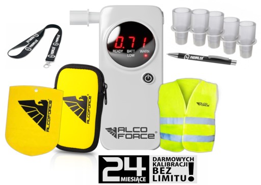 Електрохімічний алкотестер AlcoForce EVO-1 White, 2 роки калібрування та безкоштовні подарунки