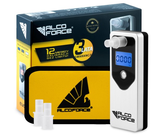 Электрохимический алкотестер AlcoForce EVO Silver, калибровка мундштука