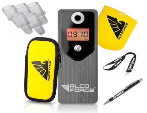 Алкотестер електрохімічний AlcoForce EVO Grey - Комплект + гарантія 3 роки