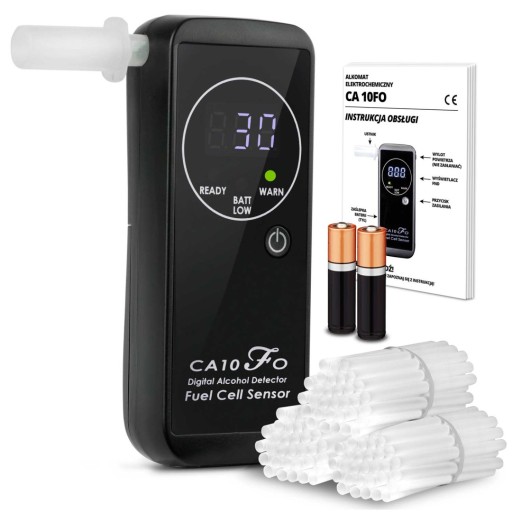 Алкотестер электрохимический СА-10ФО + мундштуки