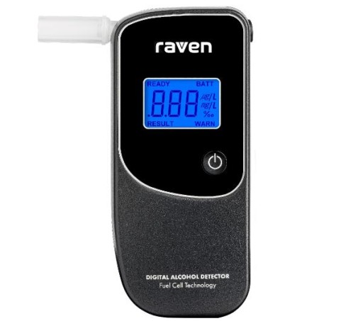 Алкотестер електрохімічний Raven EAL001X, калібрування, 3 мундштука