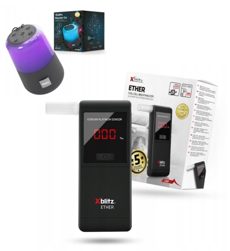 Алкотестер електрохімічний XBLITZ Ether + 5 мундштуків + FM ДИНАМІК