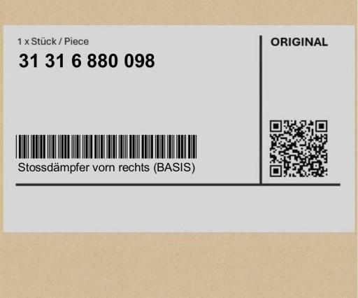 31316880098 6880098 - Амортизатор передній правий (BASIS) BMW i3 I01 I01 LCI