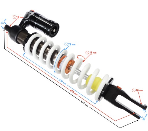 M07168-MR48-AMOBSE117 - Задний амортизатор NXT250 L