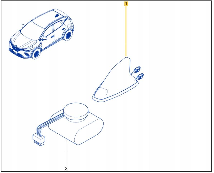 Антенна акульего плавника Captur II Megane IV OEM