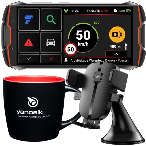 Радар-детектор YANOSIK GTM 2.0+ Подписка на 3 ГОДА + БЕСПЛАТНАЯ КРУЖКА + АВТОДЕРЖАТЕЛЬ