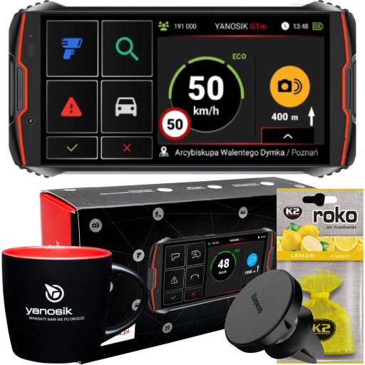 Радар-детектор YANOSIK GTM 2.0+ Подписка на 3 ГОДА + КРУЖКА БЕСПЛАТНО + РУЧКА + НЮХ К2