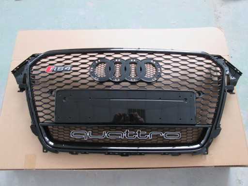 Решітка радіатора Audi A4 стиль RS4 12-15 Black Quattro