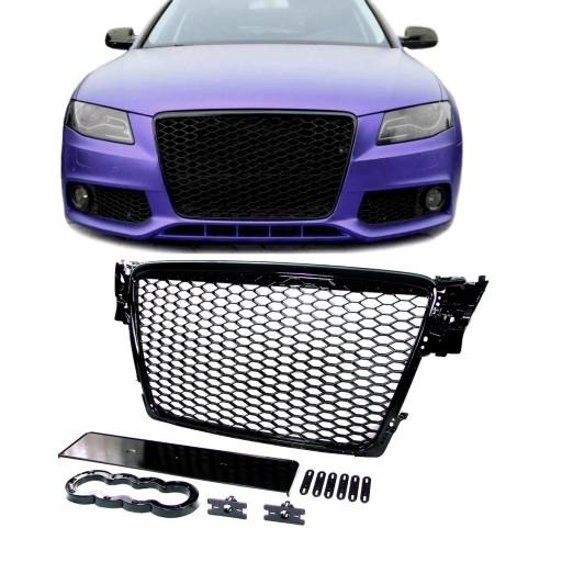 Решетка гриль Audi A4 B8 8K 2008-11 блеск RSlook !