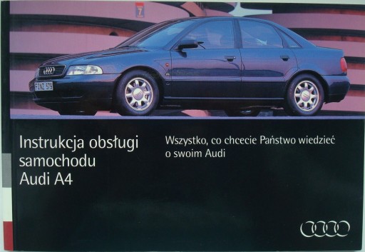 Audi A4 B5 1994-1999 гг. польская инструкция по эксплуатации Audi A4 1994 г. оригинал!