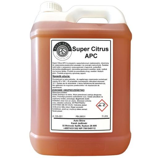 Эффективное универсальное чистящее средство Auto Shine Super Citrus APC 5л.