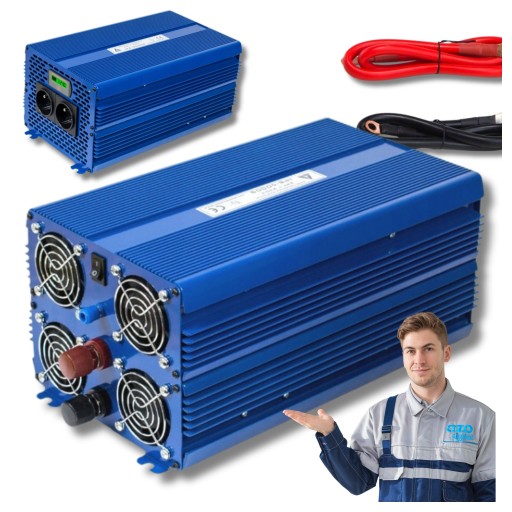 Azo автомобільний перетворювач напруги 24v sine ips 5000s pro 5000w