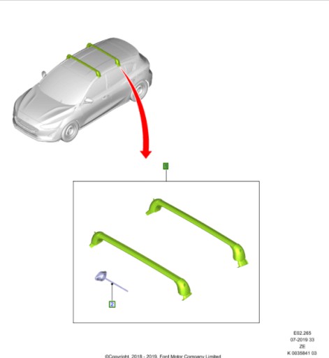 БАГАЖНИК НА ДАХ FORD FOCUS Mk4 SEDAN 2018-