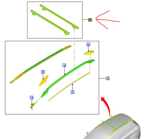 БАГАЖНИК НА ДАХ ДЛЯ FORD GRAND C-MAX 2010-2019 р.в