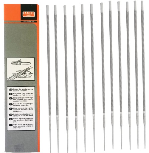 Bahco 4MM 12x пилка для заточки цепной пилы
