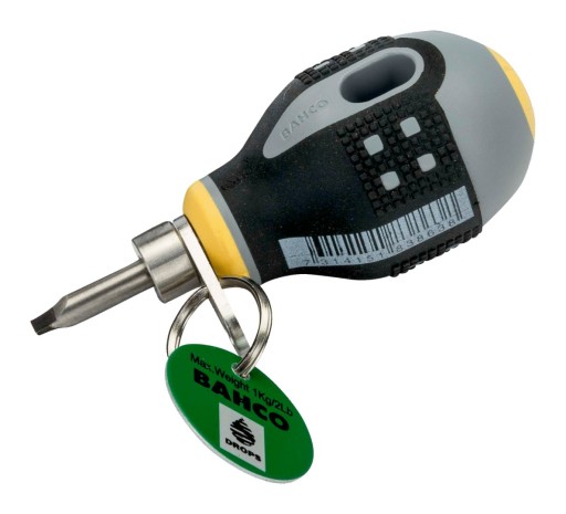 ОТВЕРТКА BAHCO ERGO ДЛЯ ПРЯМЫХ ВИНТОВ, КОРОТКАЯ 1 x 5,5 мм