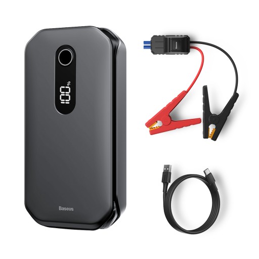 BASEUS POWER BANK JUMP STARTER START BOOSTER TORCH 12000 мАч + ЗАЖИМЫ
