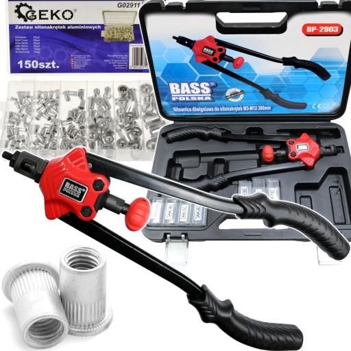 НАБІР ЗАКЛЕПОК BASS MANUAL LEVER M3-M12 + 150 шт.