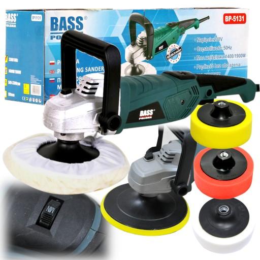 АВТОПОЛИРОВКА BASS 1900Вт 180мм + 3 ГУБКИ