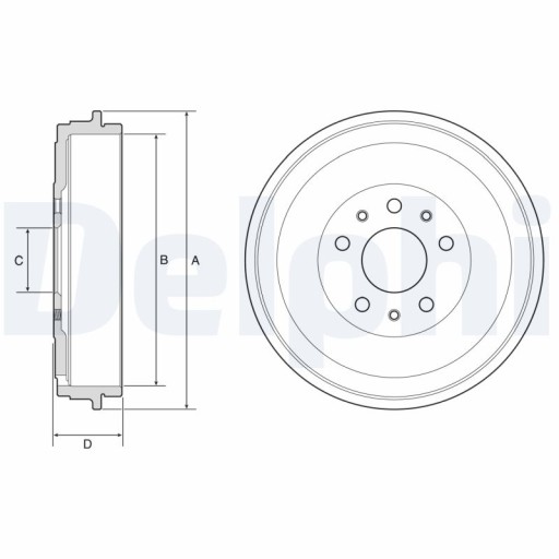 BF767 - БЕБЕН ХЕМ. Барабан гальмівний Delphi BF767