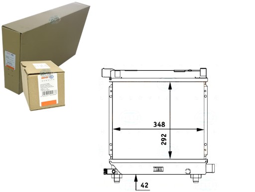 BRH8MK 376 710-634/RS5 - РАДИАТОР BEHR HELLA DB W124/201 M102