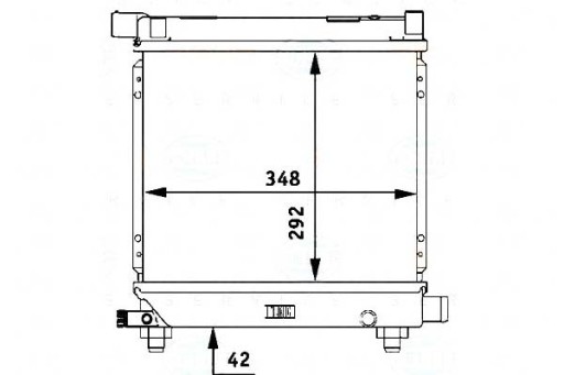 8MK 376 710-634/ZAW - РАДИАТОР BEHR HELLA MERCEDES W124 201 M102 BEHR H