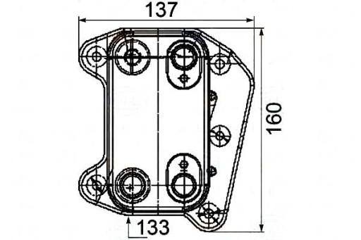 8MO 376 - Масляний охолоджувач BEHR HELLA 6131880101 A 136012N MS