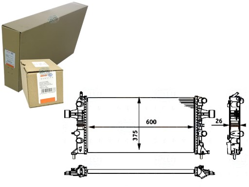 BRH/8MK 376 710-664/ZAPS - РАДІАТОР ДВИГУНА BEHR HELLA 1300195 1300212 91194