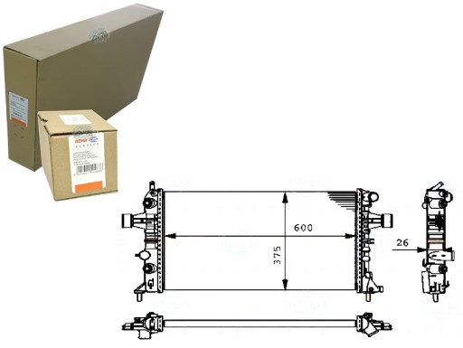 BRH8MK 376 710-324/RS4 - РАДИАТОР ДВИГАТЕЛЯ BEHR HELLA 1300214 1300196 91932