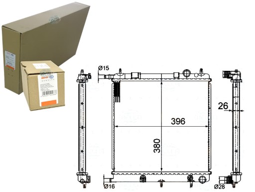 BRH8MK 376 718-621/RS4 - РАДИАТОР ДВИГАТЕЛЯ BEHR HELLA 1330W8 1330C2 133395