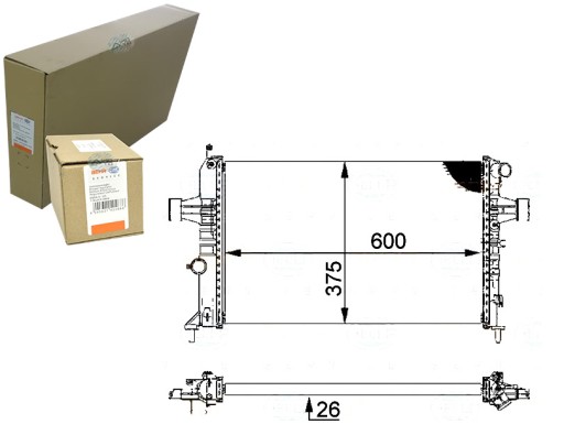 BRH/8MK 376 710-314/ZAPS - РАДІАТОР ДВИГУНА BEHR HELLA 93277988 1300189 9057